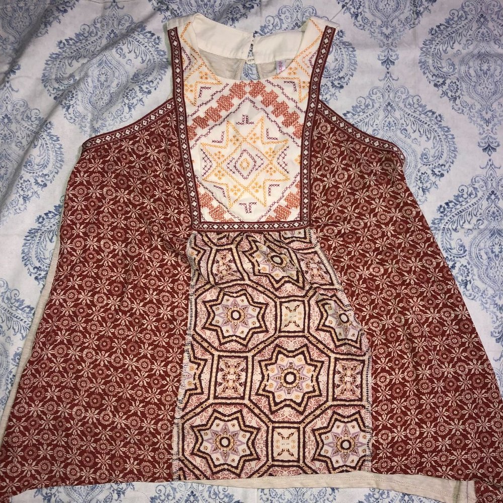 Red Aztec Tank Top